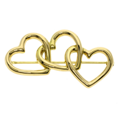 TIFFANY&Co. Triple heart Brooch K18 Yellow Gold Ladies [Used]