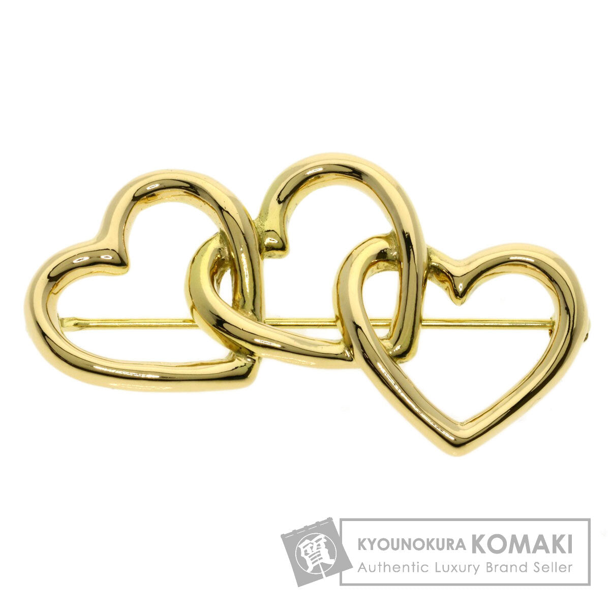 TIFFANY&Co. Triple heart Brooch K18 Yellow Gold Ladies [Used]