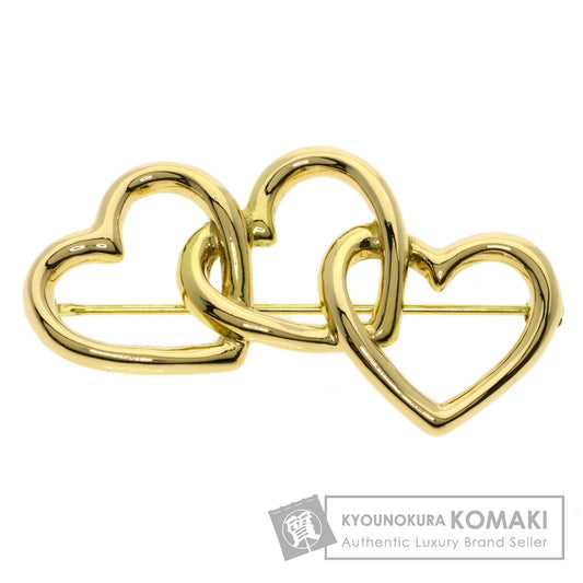 TIFFANY&Co. Triple heart Brooch K18 Yellow Gold Ladies [Used]
