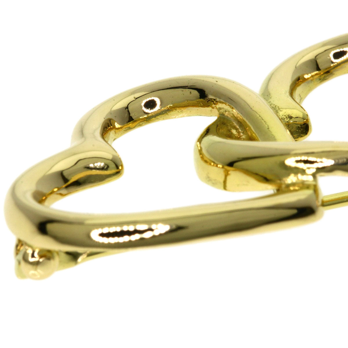 TIFFANY&Co. Triple heart Brooch K18 Yellow Gold Ladies [Used]