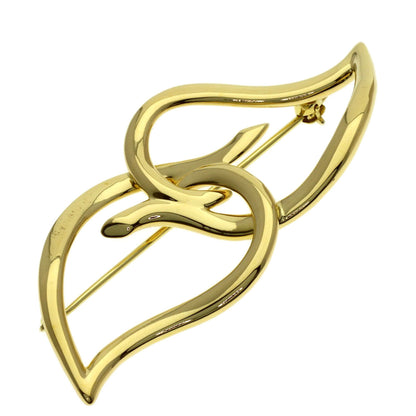 TIFFANY&Co. double leaf Brooch K18 Yellow Gold Ladies [Used]