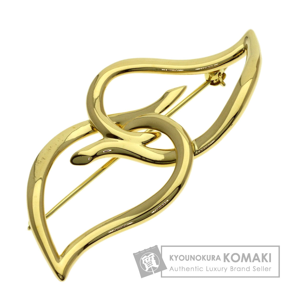 TIFFANY&Co. double leaf Brooch K18 Yellow Gold Ladies [Used]
