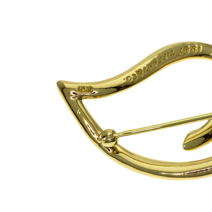 TIFFANY&Co. double leaf Brooch K18 Yellow Gold Ladies [Used]