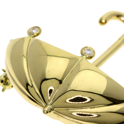 TIFFANY&Co. Umbrella 3P Diamond Brooch K18 Yellow Gold Ladies [Used]