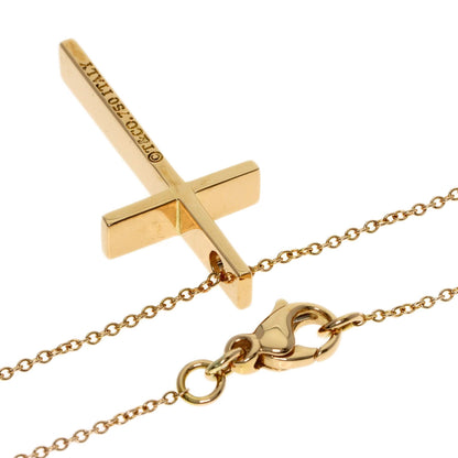 TIFFANY&Co. cross Necklace K18 Pink Gold Ladies [Used]