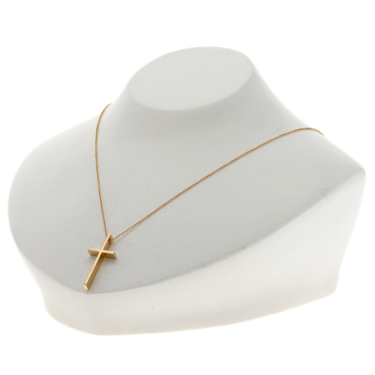 TIFFANY&Co. cross Necklace K18 Pink Gold Ladies [Used]