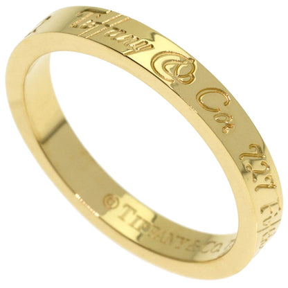 TIFFANY&Co. Notes narrow Ring K18 Yellow Gold Ladies [Used]