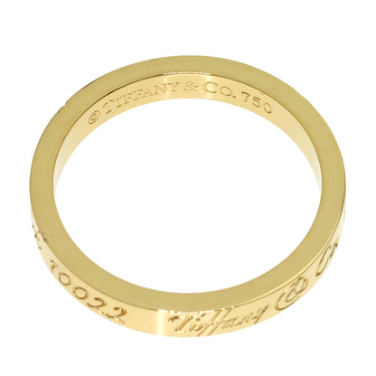 TIFFANY&Co. Notes narrow Ring K18 Yellow Gold Ladies [Used]