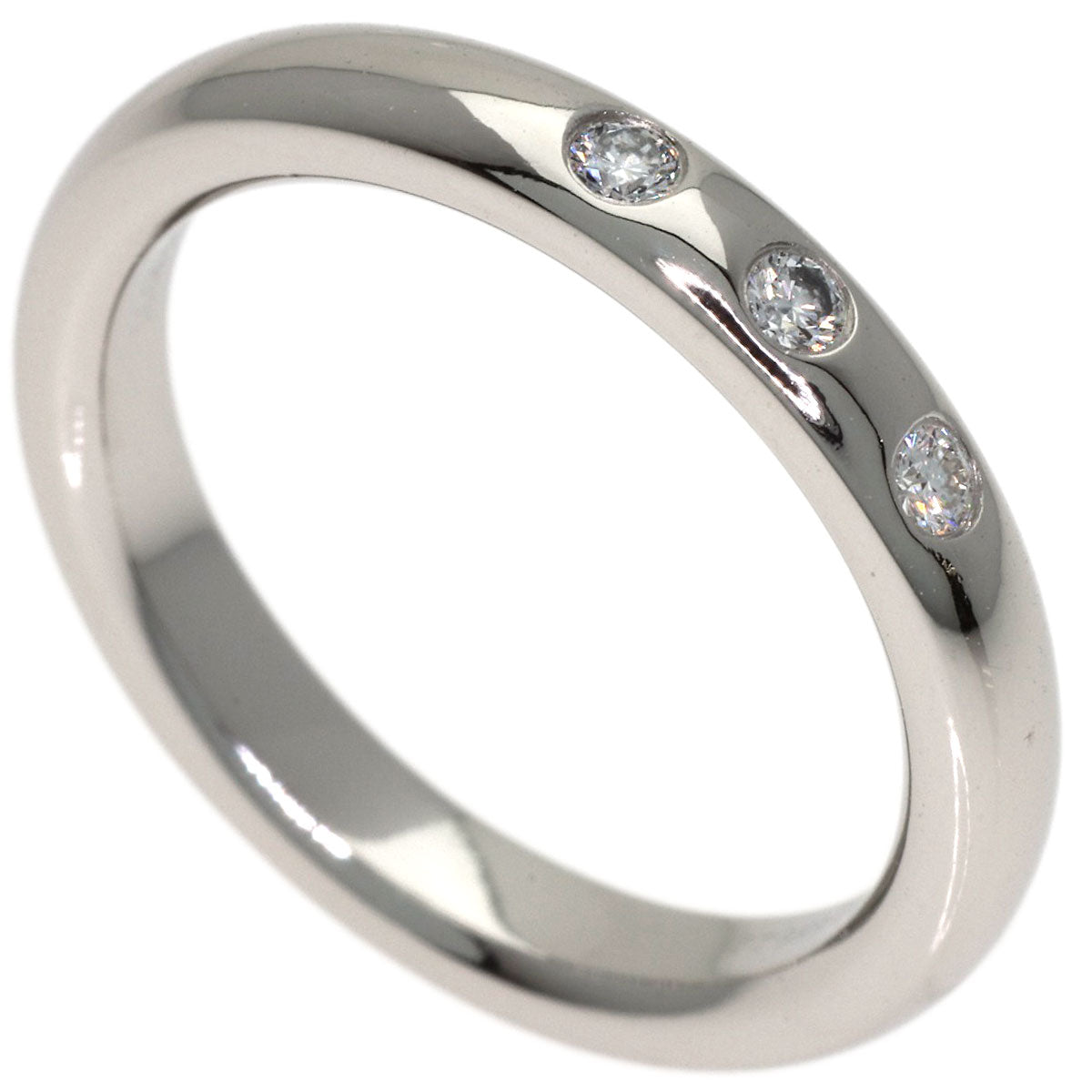 TIFFANY&Co. Wedding 3P Diamond Ring Platinum PT950 Ladies [Used]