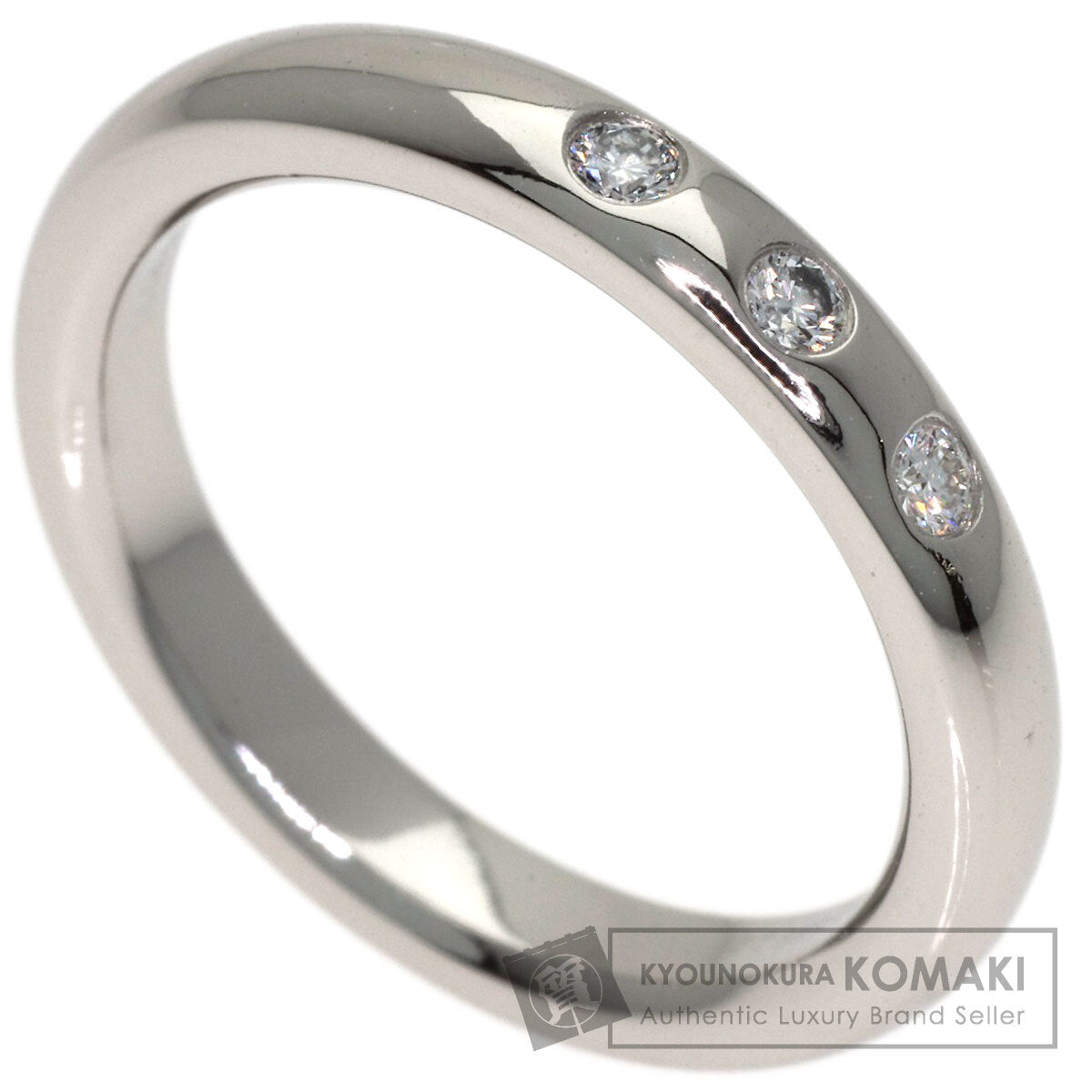 TIFFANY&Co. Wedding 3P Diamond Ring Platinum PT950 Ladies [Used]