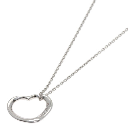 TIFFANY&Co. Open Heart Diamond Necklace Platinum PT950 Ladies [Used]