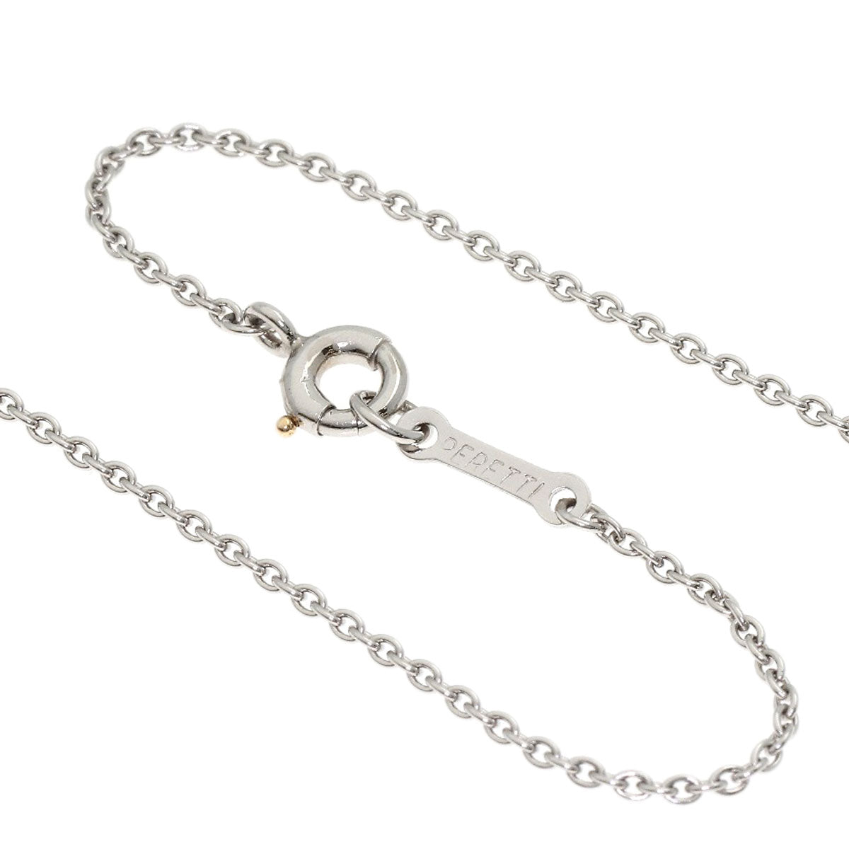 TIFFANY&Co. Open Heart Diamond Necklace Platinum PT950 Ladies [Used]