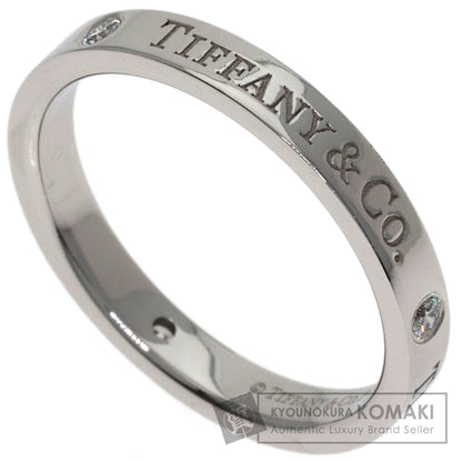 TIFFANY&Co. Flat Band 3P Diamond Ring Platinum PT950 Ladies [Used]