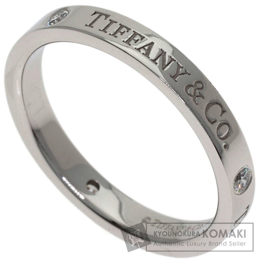 TIFFANY&Co. Flat Band 3P Diamond Ring Platinum PT950 Ladies [Used]