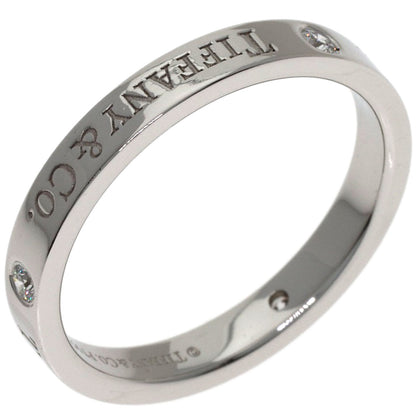 TIFFANY&Co. Flat Band 3P Diamond Ring Platinum PT950 Ladies [Used]