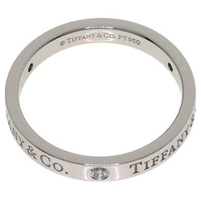 TIFFANY&Co. Flat Band 3P Diamond Ring Platinum PT950 Ladies [Used]