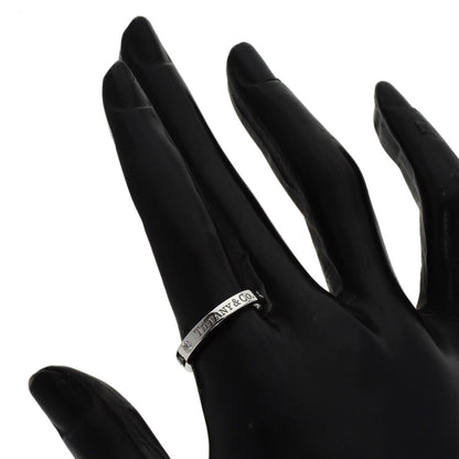 TIFFANY&Co. Flat Band 3P Diamond Ring Platinum PT950 Ladies [Used]