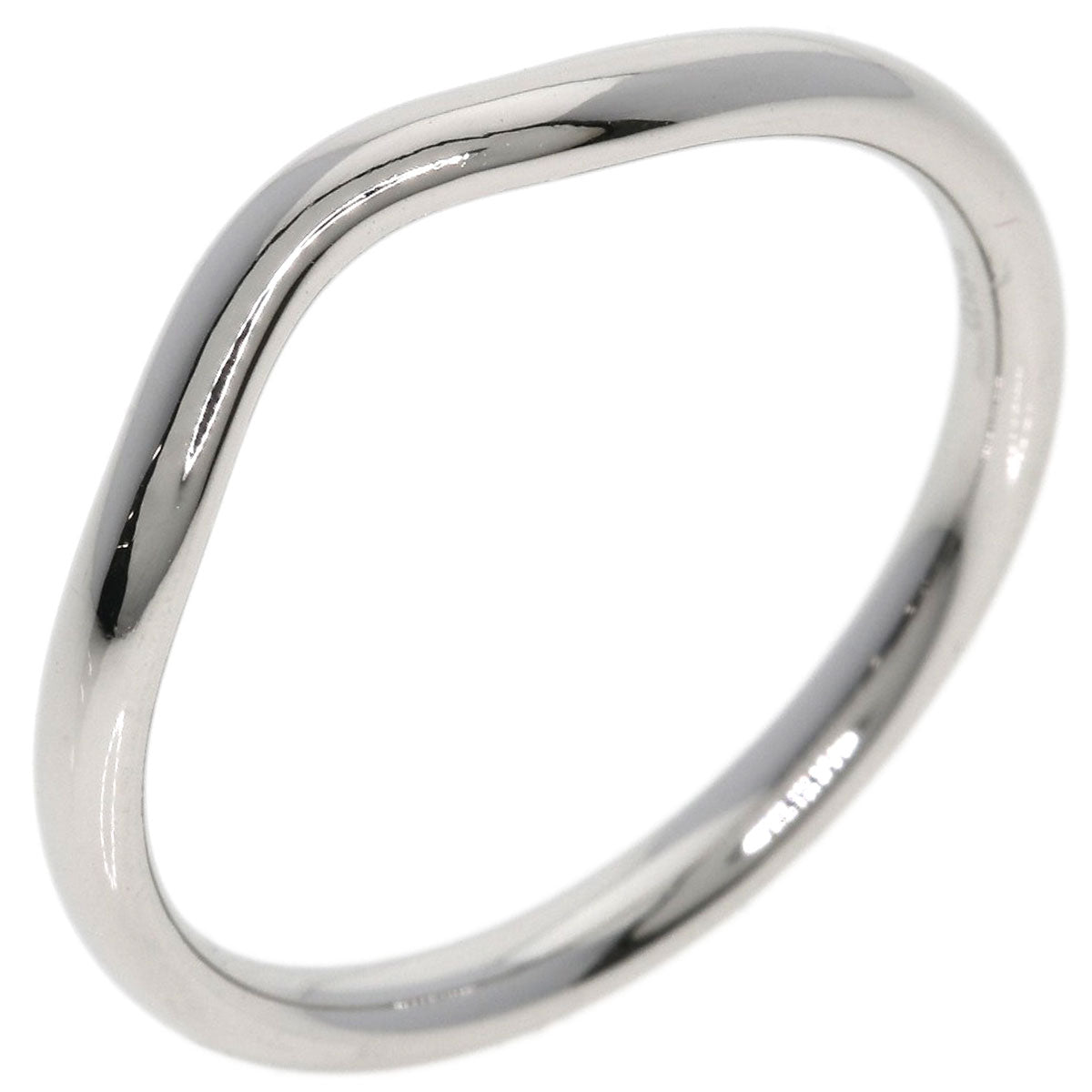 TIFFANY&Co. Curved band Ring Platinum PT950 Ladies [Used]