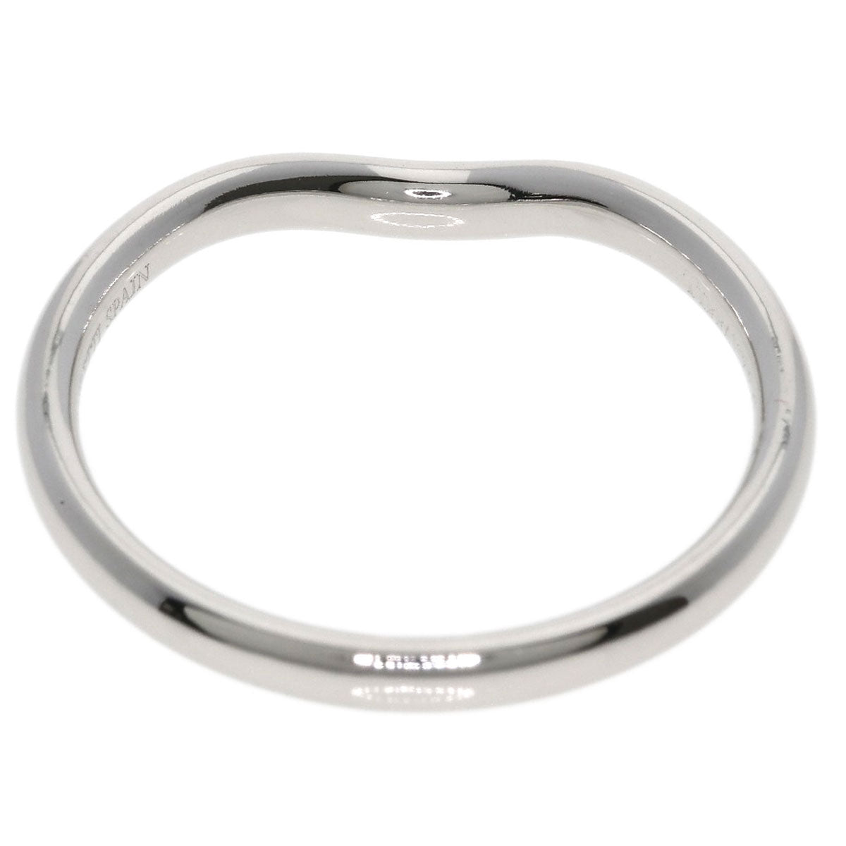 TIFFANY&Co. Curved band Ring Platinum PT950 Ladies [Used]