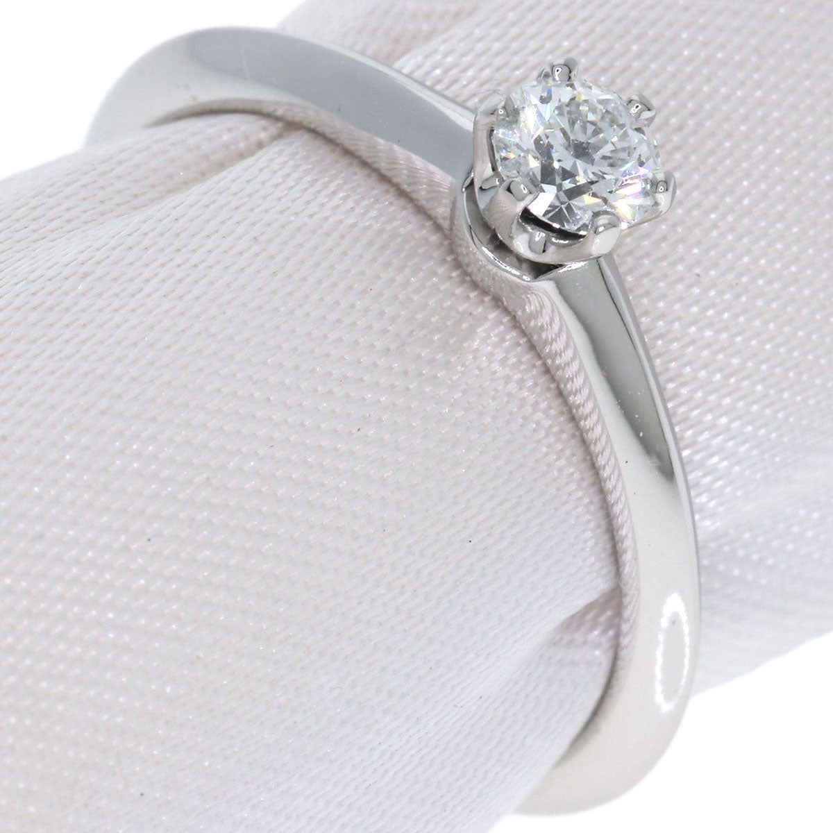 TIFFANY&Co. Solitaire Diamond Ring Platinum PT950 Ladies [Used]