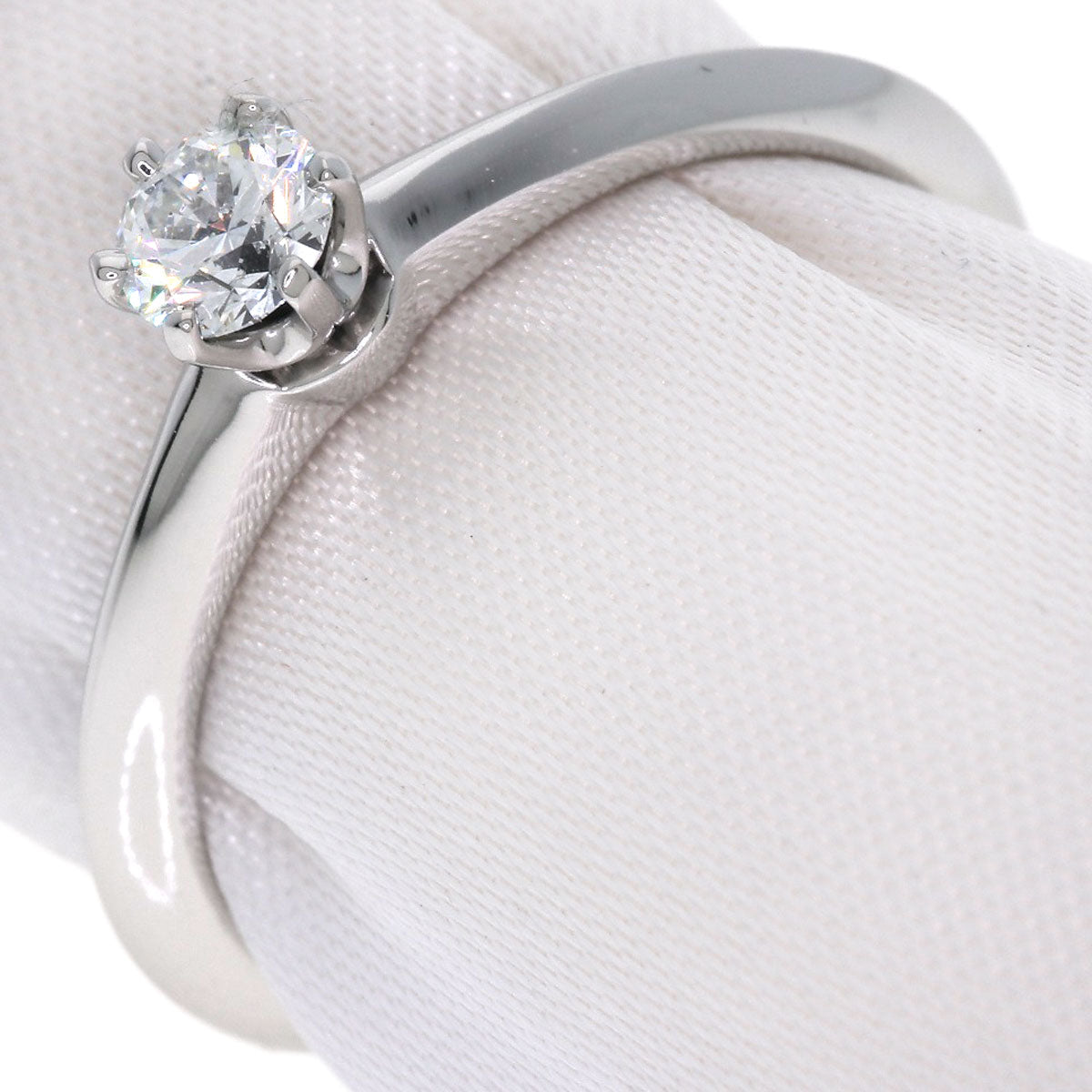TIFFANY&Co. Solitaire Diamond Ring Platinum PT950 Ladies [Used]