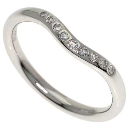 TIFFANY&Co. Curved band Diamond Ring Platinum PT950 Ladies [Used]