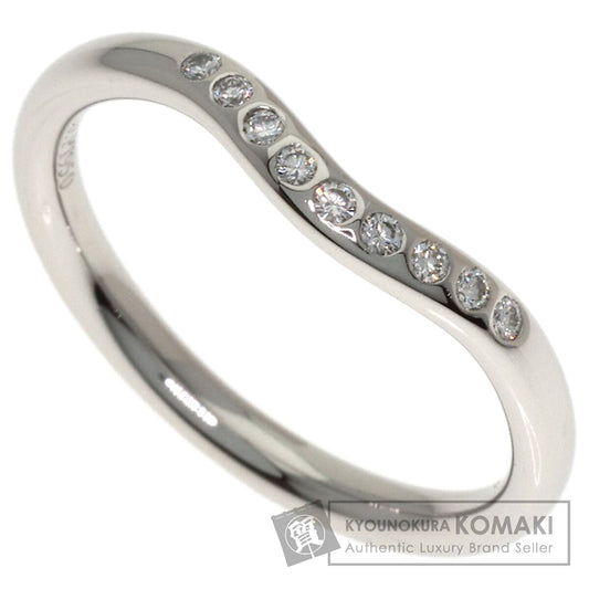 TIFFANY&Co. Curved band Diamond Ring Platinum PT950 Ladies [Used]