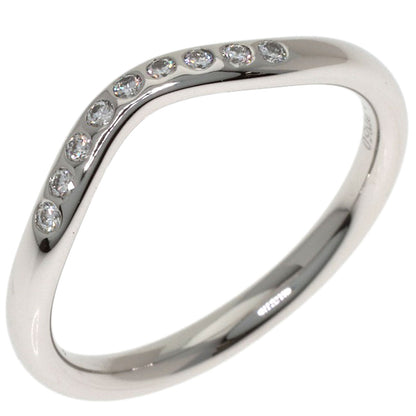 TIFFANY&Co. Curved band Diamond Ring Platinum PT950 Ladies [Used]