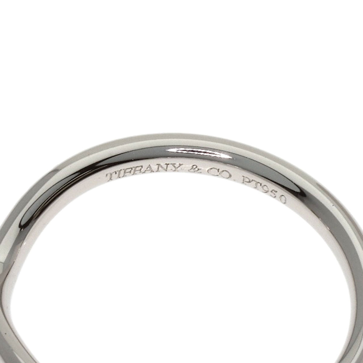 TIFFANY&Co. Curved band Diamond Ring Platinum PT950 Ladies [Used]