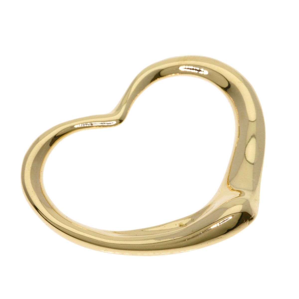 TIFFANY&Co. Open heart Pendant top K18 Yellow Gold Ladies [Used]