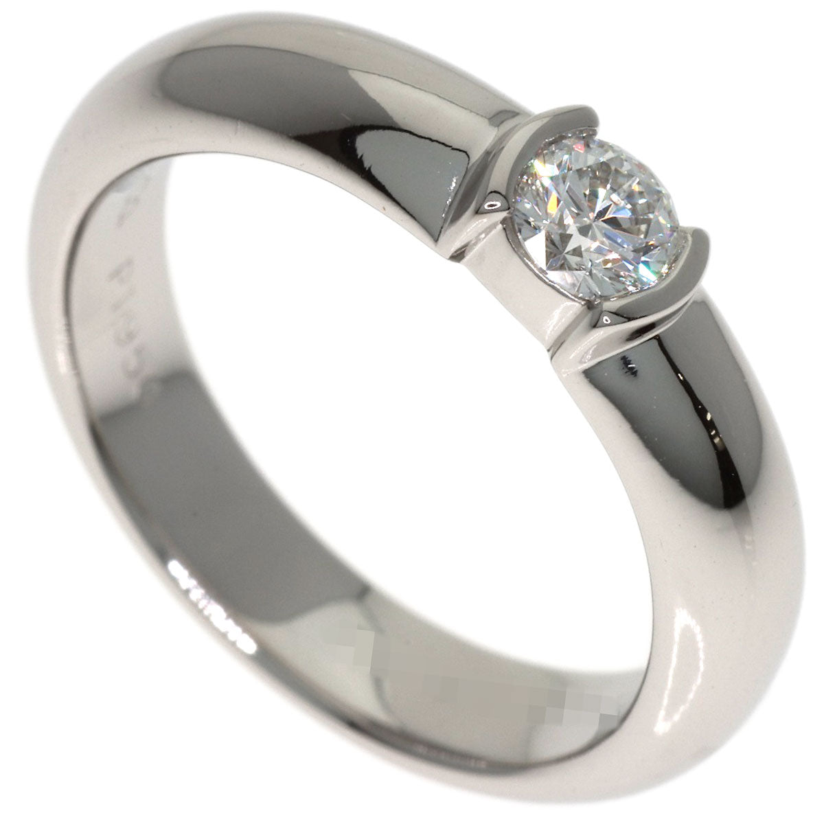 TIFFANY&Co. Dots Solitaire Diamond Ring Platinum PT950 Ladies [Used]