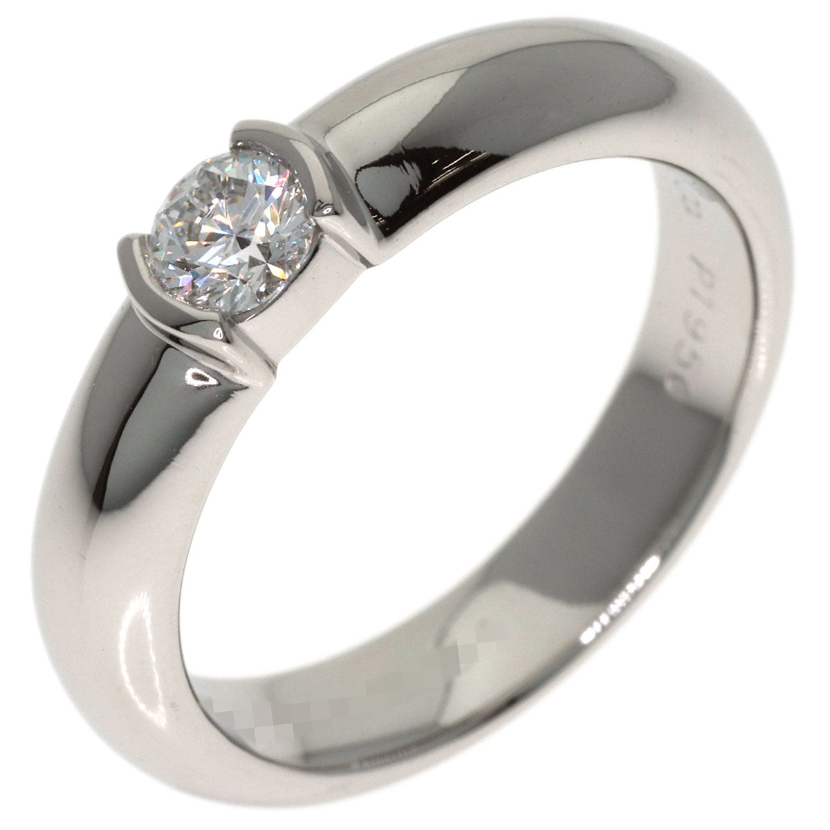 TIFFANY&Co. Dots Solitaire Diamond Ring Platinum PT950 Ladies [Used]