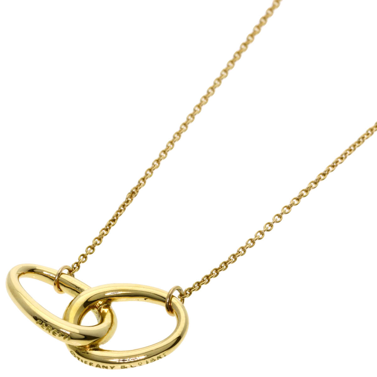 TIFFANY&Co. Double loop Necklace K18 Yellow Gold Ladies [Used]