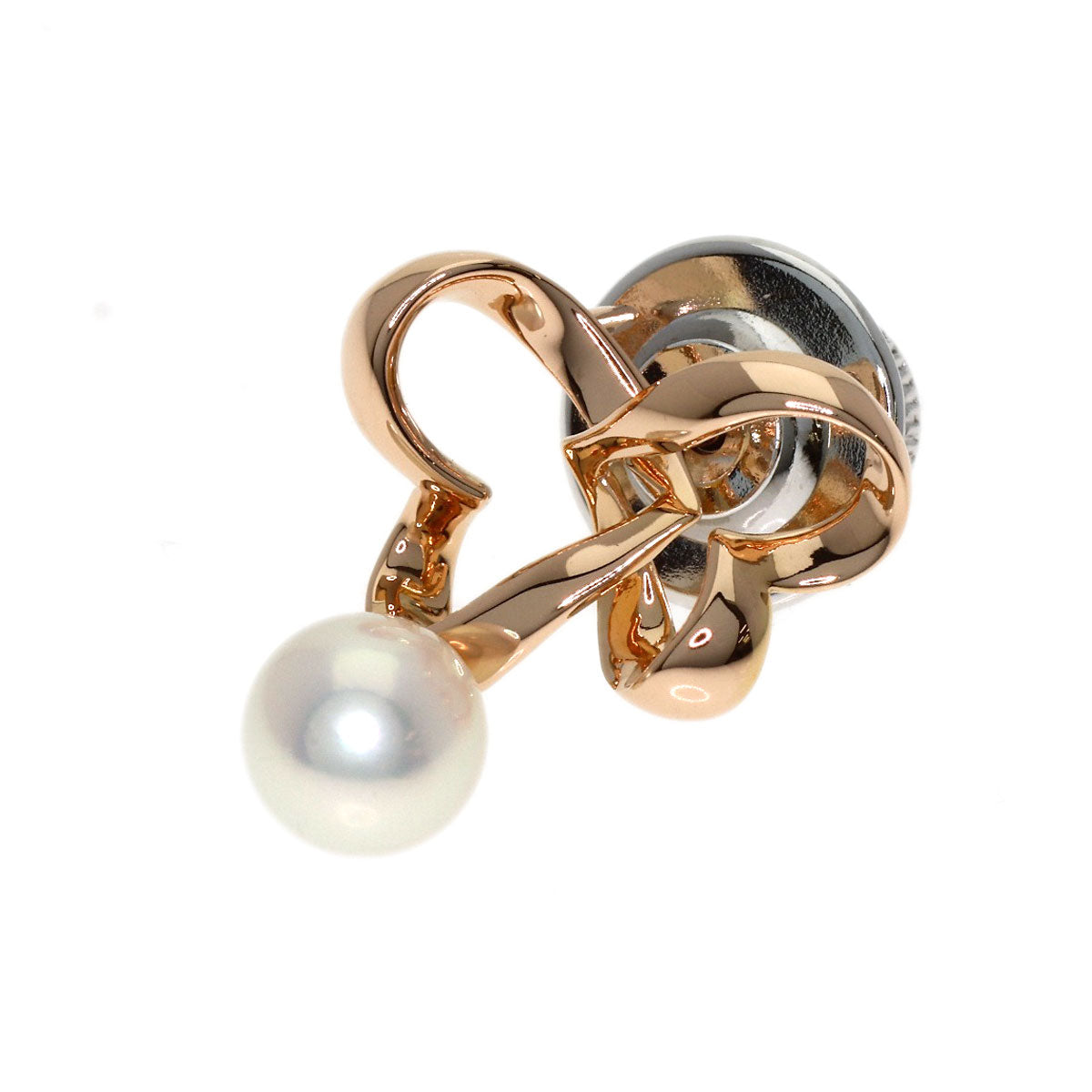 MIKIMOTO Pearl Pearl Brooch K18 Pink Gold Ladies [Used]
