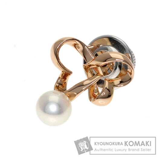 MIKIMOTO Pearl Pearl Brooch K18 Pink Gold Ladies [Used]