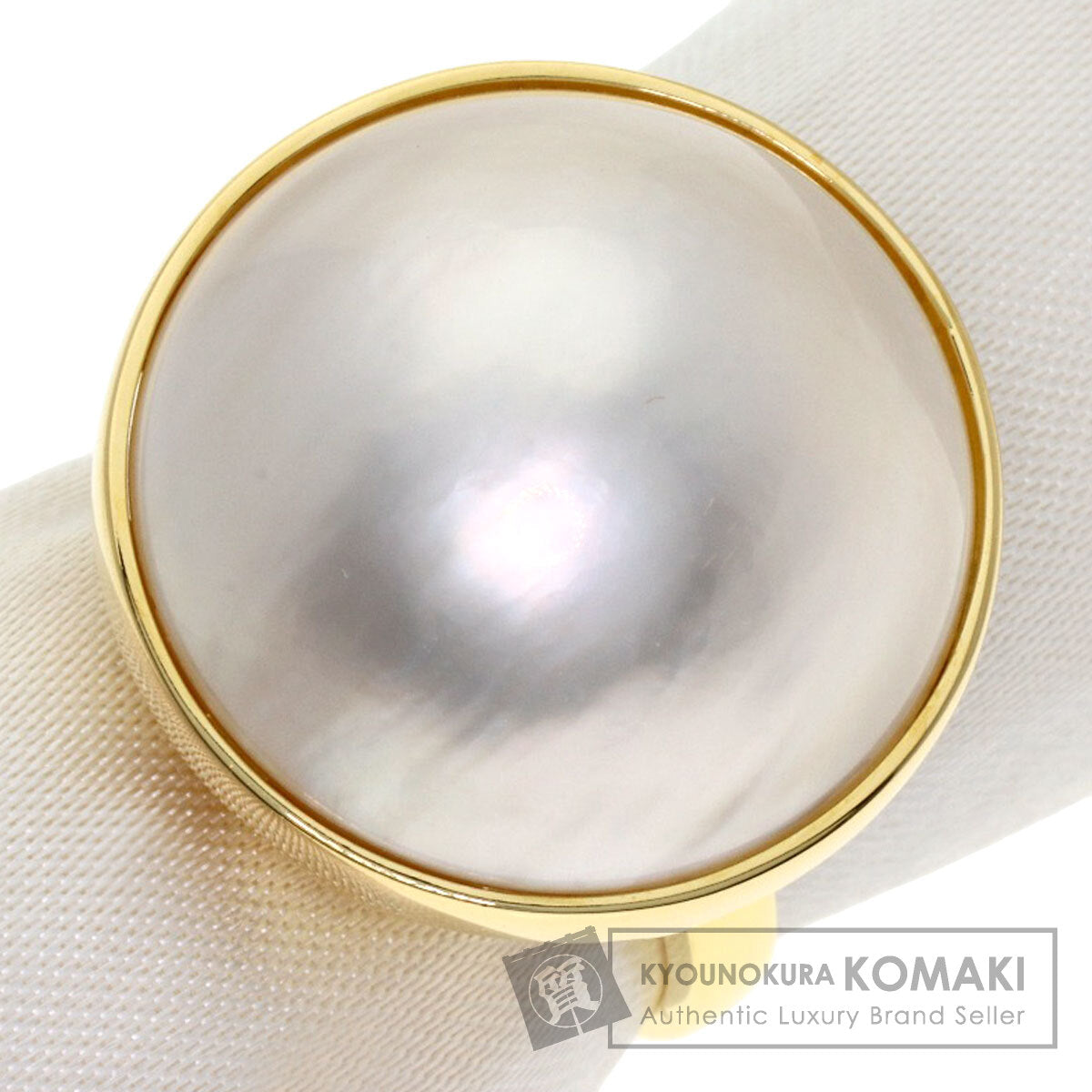 MIKIMOTO Mabe Pearl Pearl Ring K18 Yellow Gold Ladies [Used]