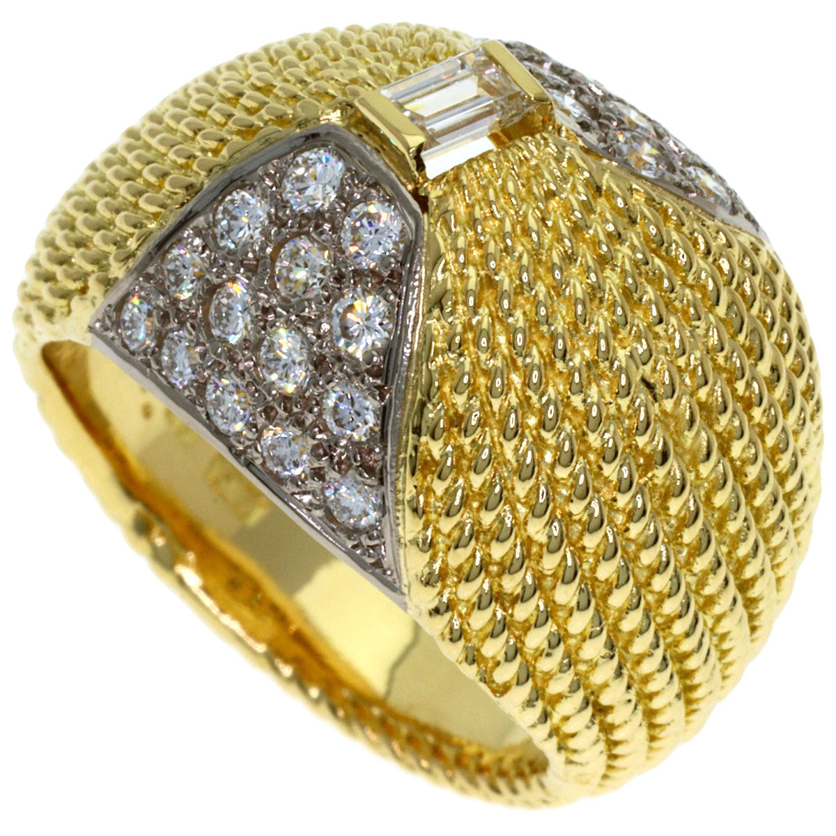 MIKIMOTO Diamond Ring K18 Yellow Gold K14 Yellow GoldLadies [Used]