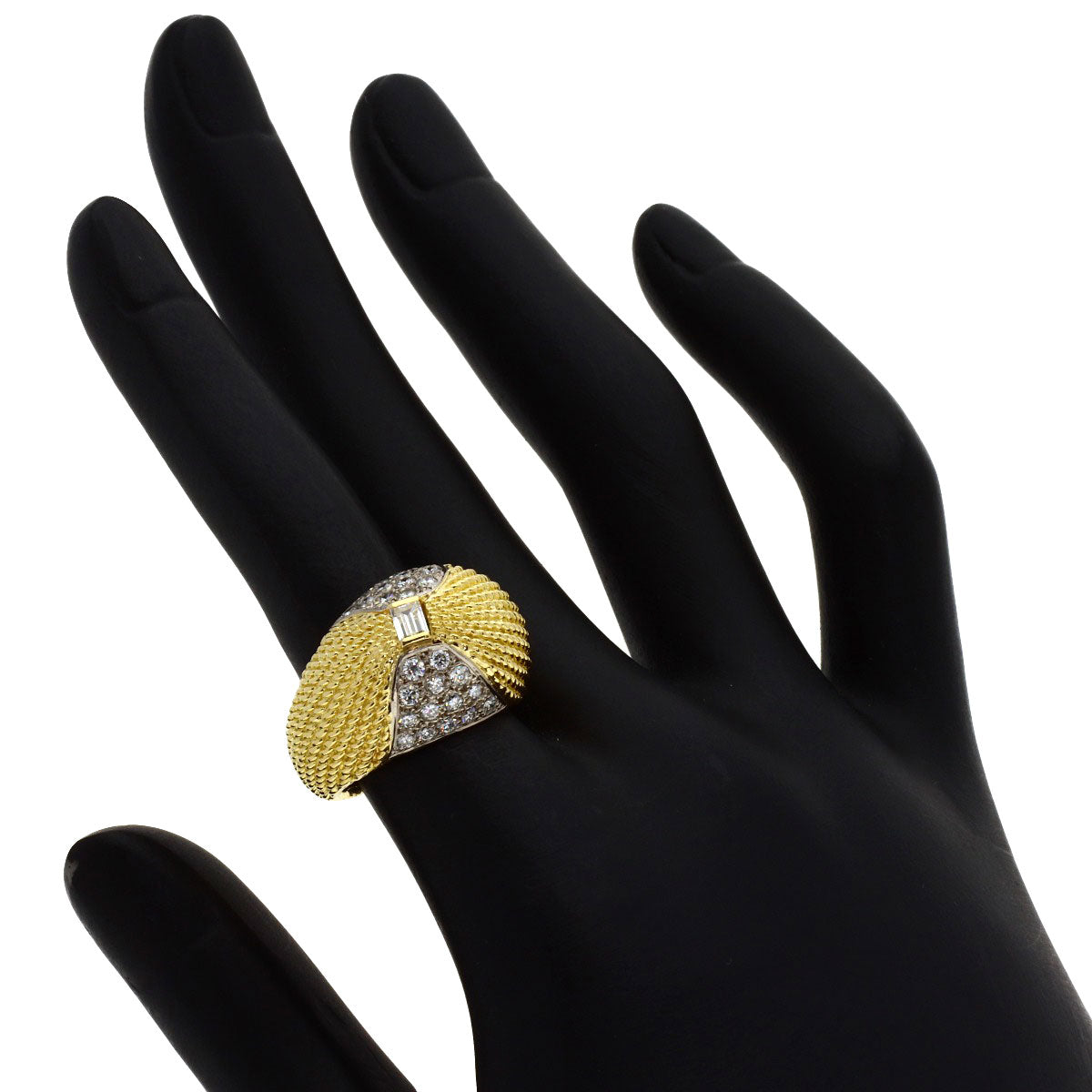 MIKIMOTO Diamond Ring K18 Yellow Gold K14 Yellow GoldLadies [Used]