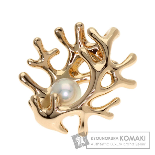 MIKIMOTO Akoya Pearl, Coral Motif, Mikimoto 110th Anniversary Charity TOP Pendant top K18 Pink Gold Ladies [Used]