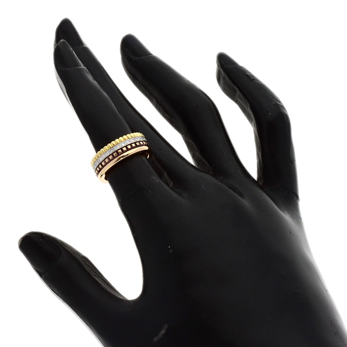 Boucheron Quatre Classic Diamond Small #46 Ring K18 Yellow Gold 18K Pink GoldLadies [Used]
