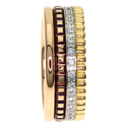 Boucheron Quatre Classic Diamond Small #46 Ring K18 Yellow Gold 18K Pink GoldLadies [Used]