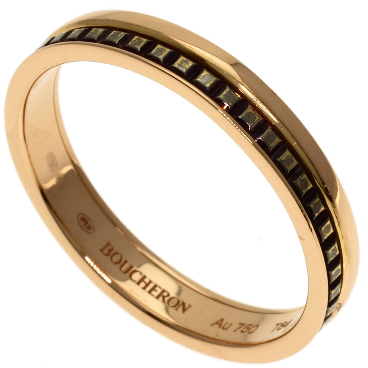 Boucheron Quatre Classic Small # 64 Ring K18 Pink Gold Ladies [Used]
