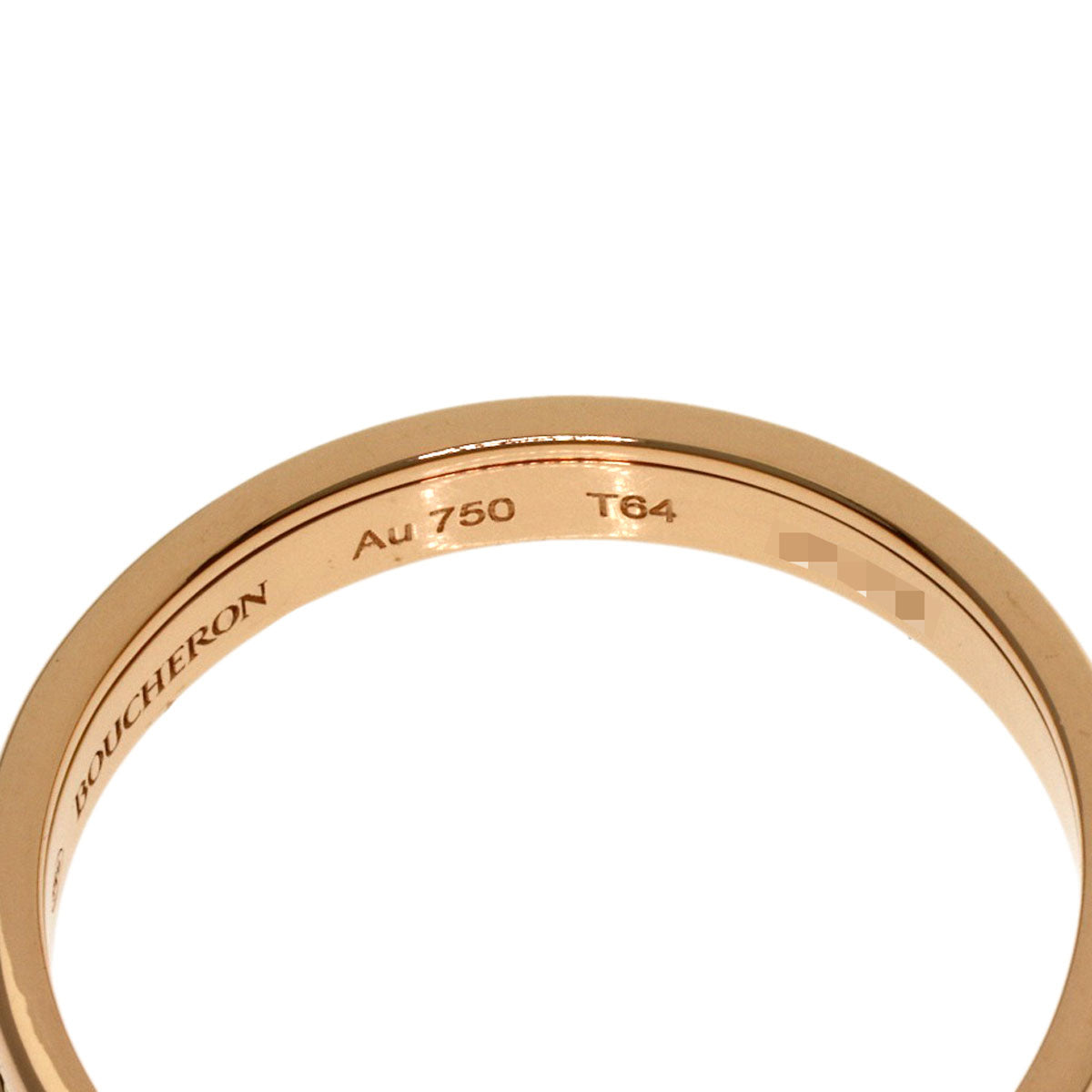 Boucheron Quatre Classic Small # 64 Ring K18 Pink Gold Ladies [Used]
