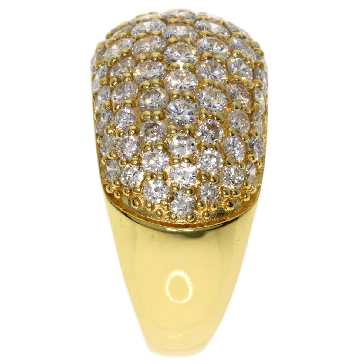 4.117ct Diamond Ring K18 Yellow Gold 7.6g　Ladies