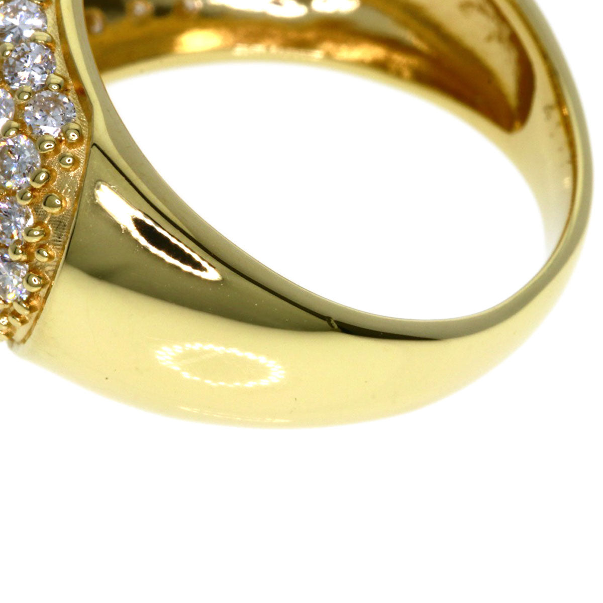 4.117ct Diamond Ring K18 Yellow Gold 7.6g　Ladies