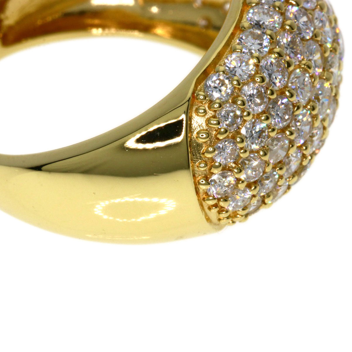 4.117ct Diamond Ring K18 Yellow Gold 7.6g　Ladies