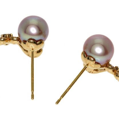 Ponte Vecchio Pearl Pearl Diamond earring K18 Pink Gold Ladies [Used]