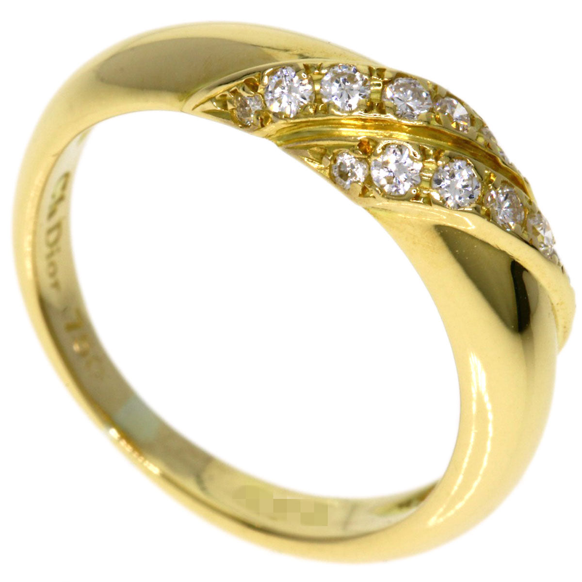 CHRISTIAN DIOR Diamond Ring K18 Yellow Gold Ladies [Used]