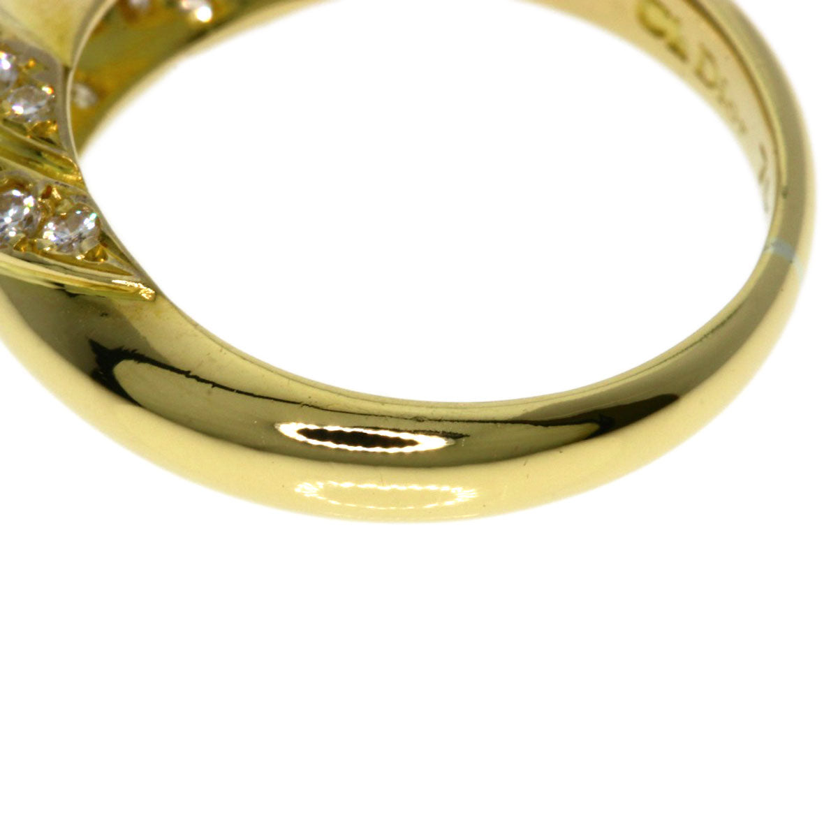 CHRISTIAN DIOR Diamond Ring K18 Yellow Gold Ladies [Used]