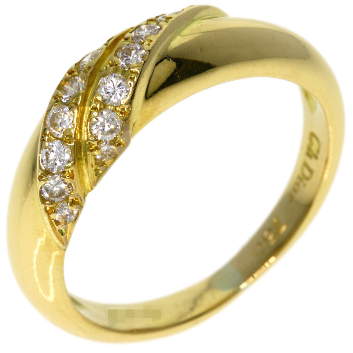 CHRISTIAN DIOR Diamond Ring K18 Yellow Gold Ladies [Used]